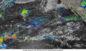 GOES-West – Sector View: Tropical Pacific – Sandwich RGB