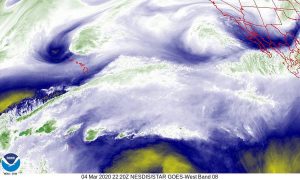 GOES-West – Sector View: Tropical Pacific – Water Vapor