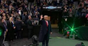 “USA! USA! USA!”: Trump Gets Rockstar Welcome as He Enters Arena For NCAA Wrestling Championship in Philadelphia