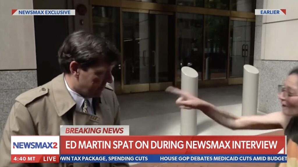 UPDATE: US Marshals ARREST Rabid Democrat Leftist Who Spat on Ed Martin During Live TV Interview with Newsmax