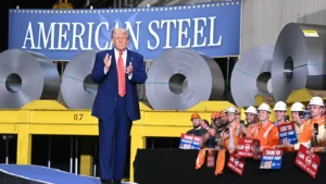 Trump unveils plans for a $15 billion steel mill in Iowa