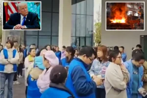 MADE IN CHINA: Protests erupt in China after furious workers demand back pay as Trump’s tariffs on imports jolt economy