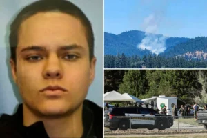 SMOKE SIGNALS: Alleged sniper Wess Roley accused of starting fire in Idaho before fatally shooting two firefighters is pictured