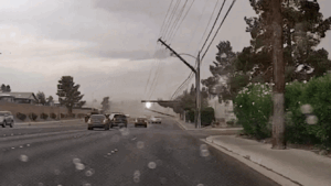 WATCH: Las Vegas car crushed by power poles during windstorm with 60-70 mph gusts