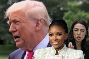 TWO IDIOTS: Trump just joked that he’s going to give IQ tests to AOC and Jasmine Crockett “to see who comes out best”