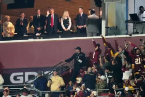 MANNING THE BOOTH: Trump offers NFL game commentary after flying Air Force One over stadium: ‘GET A TOUCHDOWN’