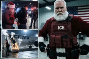 ‘NAUGHTY LIST!’: ICE releases AI video showing Santa Claus rounding up illegal aliens