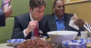 BARF FOOD: Minneapolis Mayor Jacob Frey Tries NOT to PUKE as He Eats Somali Food