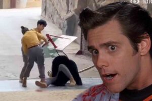 MADE IN CHINA — CHOW TIME: I kid you not, Chinese zookeepers used a basketball hoop to try to save their colleague from being bear chow in front of a live audience