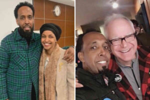 INVASION USA: Uncovered pics show Somali welfare fraudster in Minnesota posing with Ilhan Omar, Tim Walz 🤔