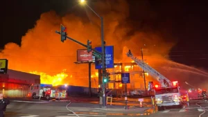 Denver crews battle fire at building under construction on Leetsdale Drive near Glendale; “The damage is massive”