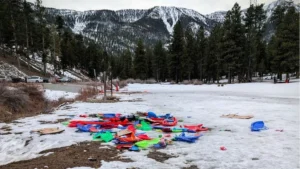 ‘Please pack it out:’ Piles of trash, discarded sleds litter Mt. Charleston