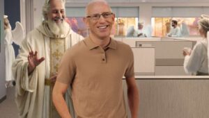 St. Peter Shows Scott Adams To His Glorious Heavenly Cubicle