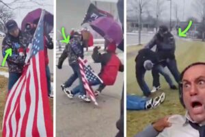 BEHOLD: This corn-fed patriot “wiped out half of Antifa” after they shoved a megaphone in his ear