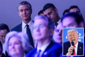Trump blasts ‘Newscum’ for ’embarrassing’ US at Davos while California crumbles