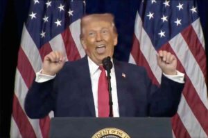 Trump does imitation of trans weightlifter beating women (I shouldn’t be laughing this hard 🤣)