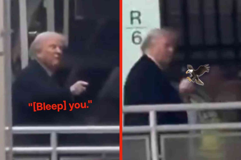 LOL — VIDEO: Trump flips off man who called him “pedophile protector” during Ford factory tour