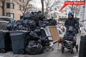 COMMUNIST ALERT: Mamdani enjoys a trash-free Gracie Mansion as neighbors drown in 8-foot piles of garbage