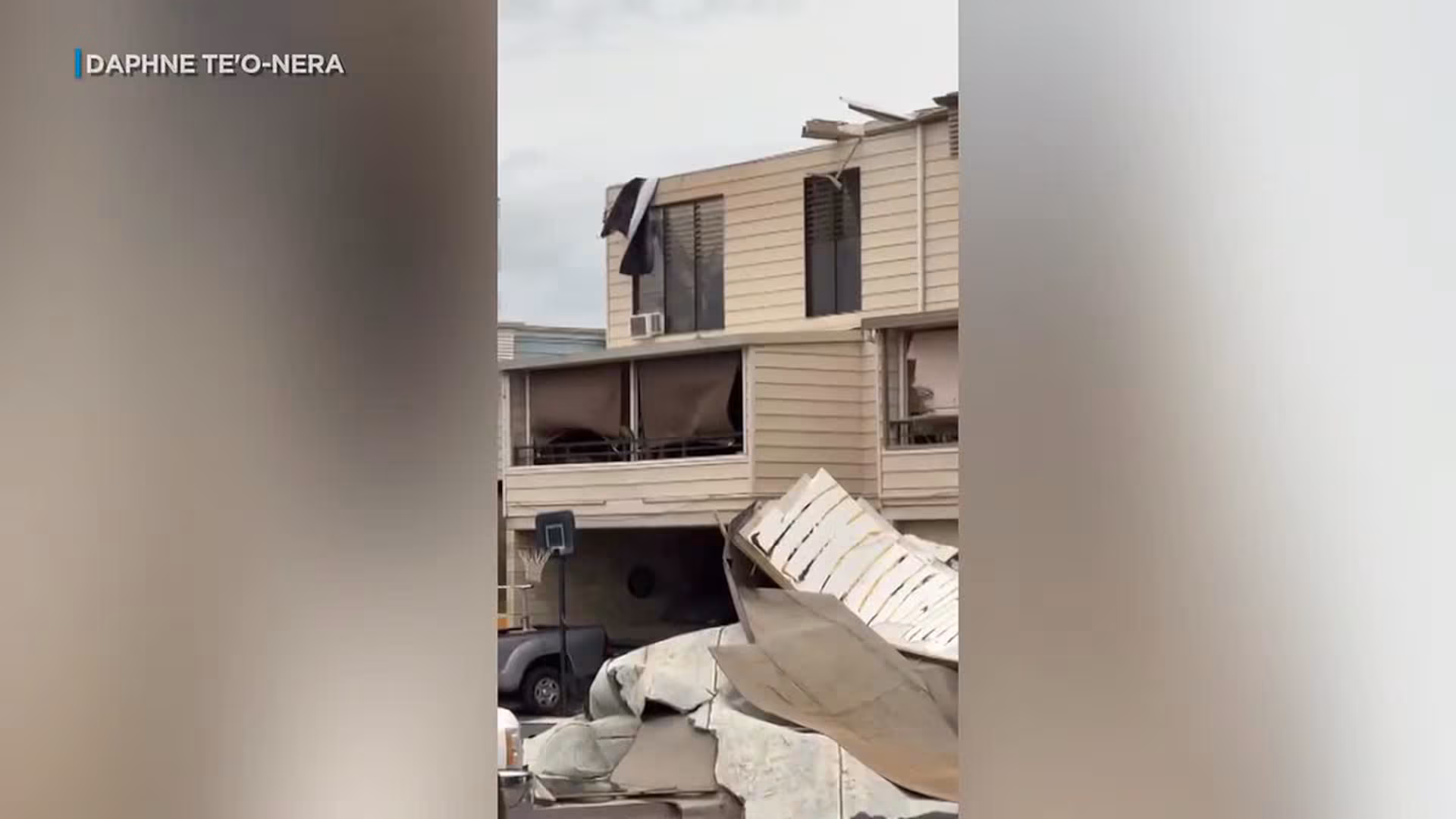 Sunday’s whipping winds ripped roofs off 22 structures, the Honolulu Fire Department reported