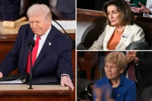 Trump throws shade at Pelosi with call to end congressional stock trading, gets ovation from Sen. Warren