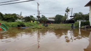 Evacuation warning lifted, storm aftermath in Waialua and Otake Camp