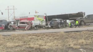 Vehicle was going about 20 mph on highway, sparking 29-car chain reaction in ‘brownout’ conditions — 5 killed on I-25 south of Pueblo on Feb. 17