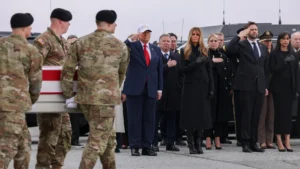 Trump and first lady attend dignified transfer for 6 US troops killed in Kuwait