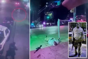 FIREFIGHT: Hero Austin cops take down Islamist bar gunman in heart-pounding video