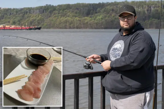 DEATH FISH: NYC man makes sushi from bass he catches in Hudson River: ‘CRAZY’