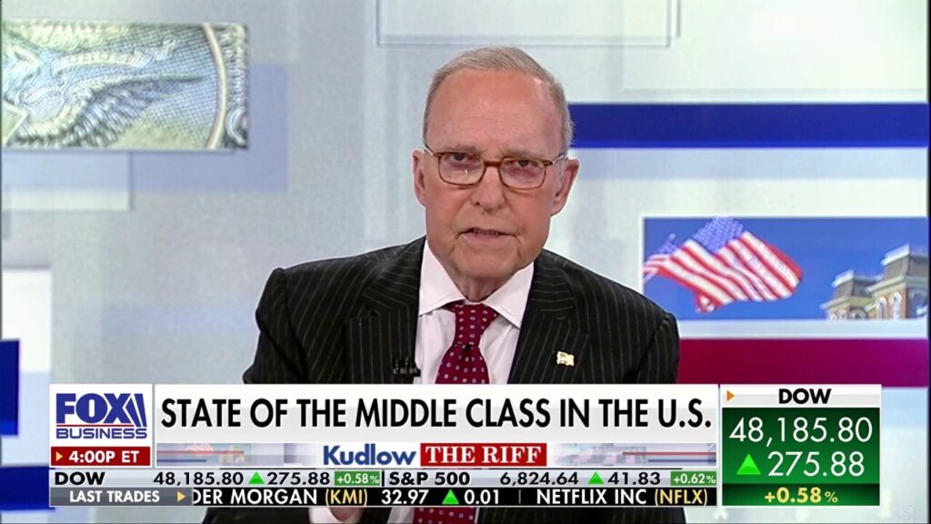 Kudlow: Low taxes are making the American middle class richer