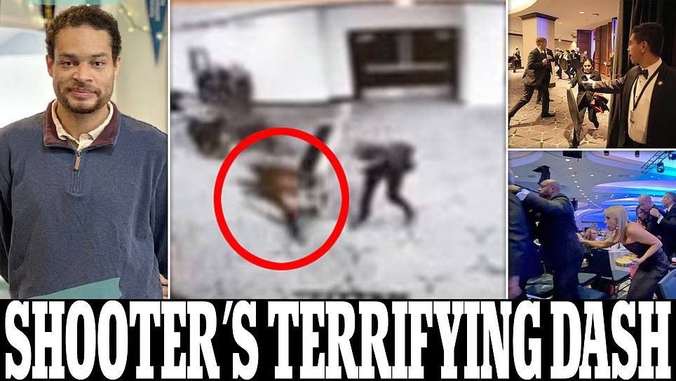 President Trump shares harrowing video of White House Correspondents’ Dinner shooter sprinting past security before opening fire and sparking mass chaos