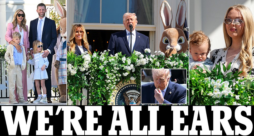 Trump uses family-friendly Easter Egg Roll to celebrate Iran war victories and pilot rescue as he’s joined by Melania, the Easter Bunny and hundreds of kids for annual White House party