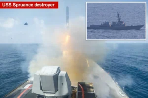 Trump: US Navy destroyer ‘blows a hole’ through Iranian cargo ship that tried to break Hormuz blockade