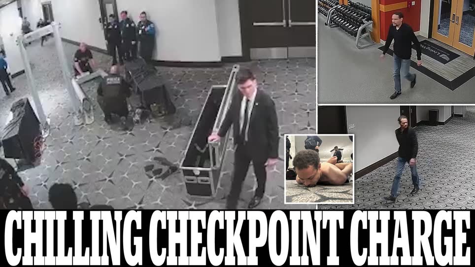 WHCD gunman seen in eerie new footage casing hotel and sprinting through security checkpoint as he tried to rush ballroom