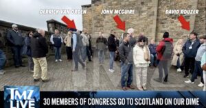 While Federal Workers Go Without Pay, 30 Members of Congress Spotted Vacationing at Scottish Castle on Taxpayer Dime