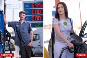 EXCLUSIVE: California’s loneliest gas station attendant — as he watches business boom just across state lines