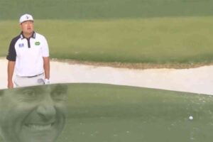 I can’t believe this is a real shot that was taken in a professional golf tournament