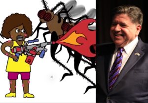 FAT MAN ALERT: JB Pritzker Admin Depicts White People, Cops as Mosquitoes in Microaggression Training That Rails Against ‘Color Blindness’