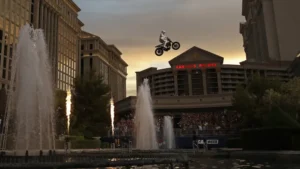 Meet the motorcyclist who will jump the fountains at Caesars Palace in Las Vegas