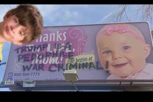Someone keeps vandalizing this pro-life sign in Colorado Springs because they hate Trump or something