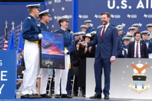 JD Vance speaks at Air Force Academy graduation, cancels Denver event