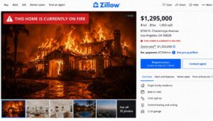 Zillow Adds New Feature For California Homes Showing Whether They Are Currently On Fire