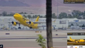 Final Spirit Airlines airbus lifts off from Harry Reid Airport, ending the carrier’s era