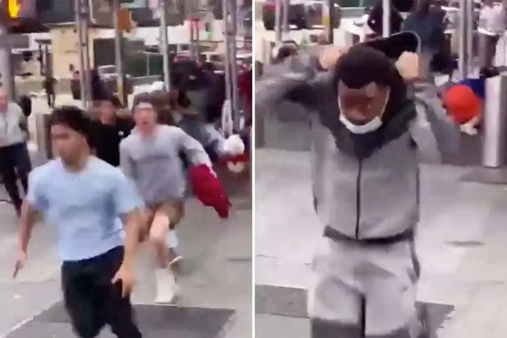 COMMUNIST MAMDANI’S NEW YORK: Dramatic video shows gunshots ring out in Times Square, sending tourists running for their lives