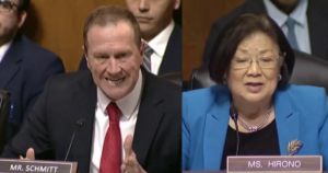 FIREWORKS! “You’re Damn Right We’re Deporting You” – Sen Eric Schmitt GOES OFF on Dem Mazie Hirono After She Argues Fraudsters, Murderers, and Terrorists Shouldn’t be Denaturalized