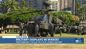 Military helicopters land in Waikiki to celebrate Army’s 251st birthday