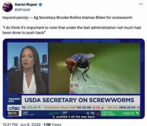 The Screwworms are baaaaack! Weâre again reminded just how destructive Democrats in power are