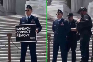 Air Force major arrested in DC after calling for Trump to be removed from office WHILE IN UNIFORM