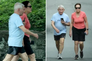 UNMASKED — EXCLUSIVE PHOTOS: Angry Fauci fires off an F-bomb during walk with wife hours after Senate grilling  