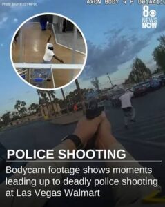 Bodycam footage shows moments leading up to deadly police shooting at Las Vegas Walmart